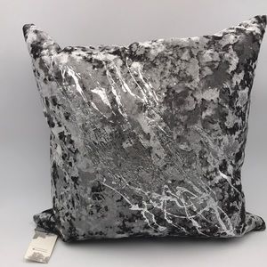 Aviva Stanoff Gray Crushed Velvet Metallic Contemporary Decorative Throw…